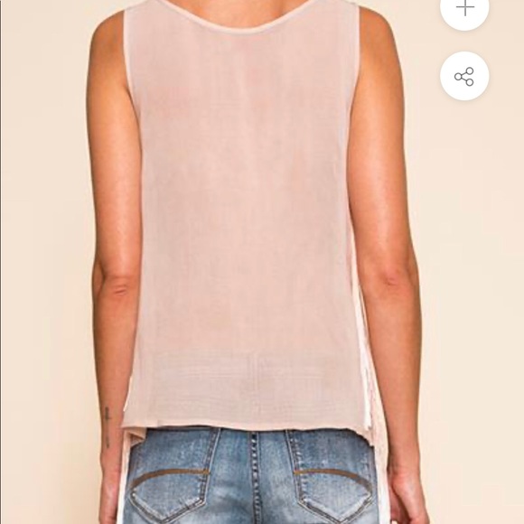 AS by DF - ROSE FRINGE TOP - Picture 2 of 7